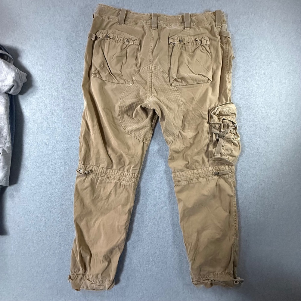 Vintage Polo Ralph Lauren Cargo Pants Mens 36x32 Tan Khaki Military Paratrooper - Picture 8 of 12